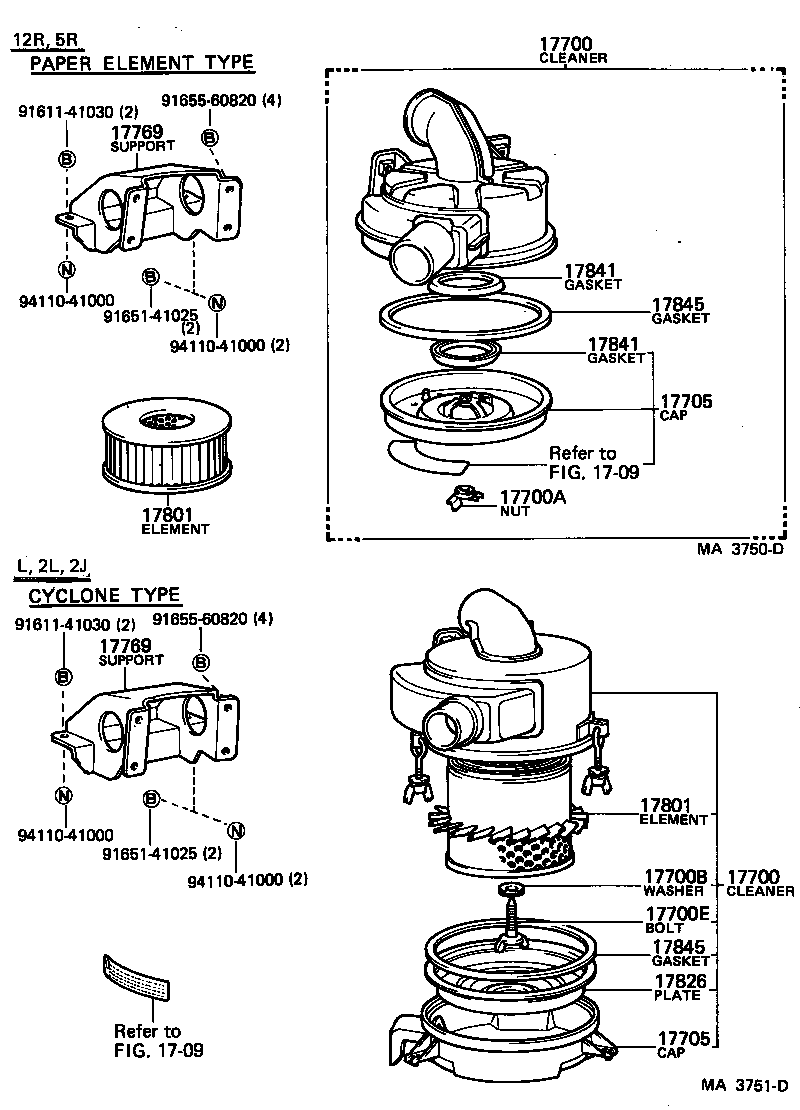 17703-48020 CAP SUB-ASSY, AIR CLEANER product image