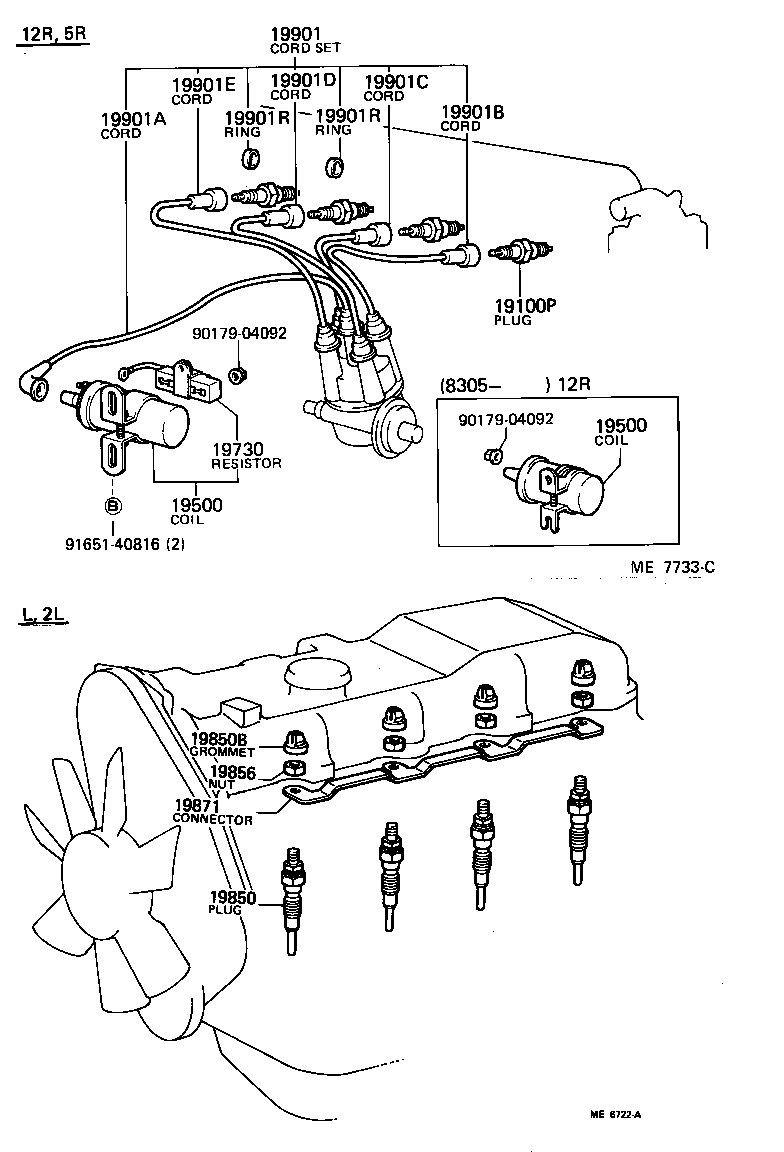 19850-54020 PLUG ASSY, GLOW product image