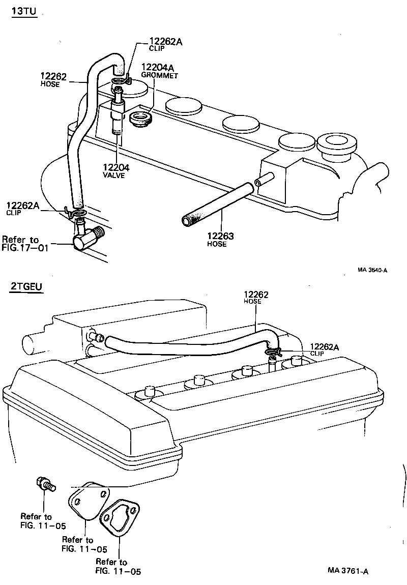 12261-88260 HOSE, VENTILATION, NO.2 product image