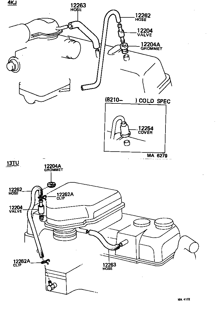 12262-26011 HOSE, VENTILATION, NO.3 product image