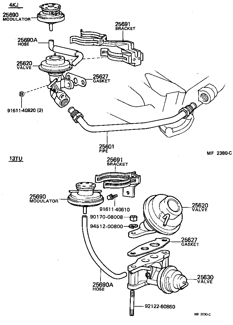 25870-13120 MODULATOR ASSY, EGR VACUUM product image
