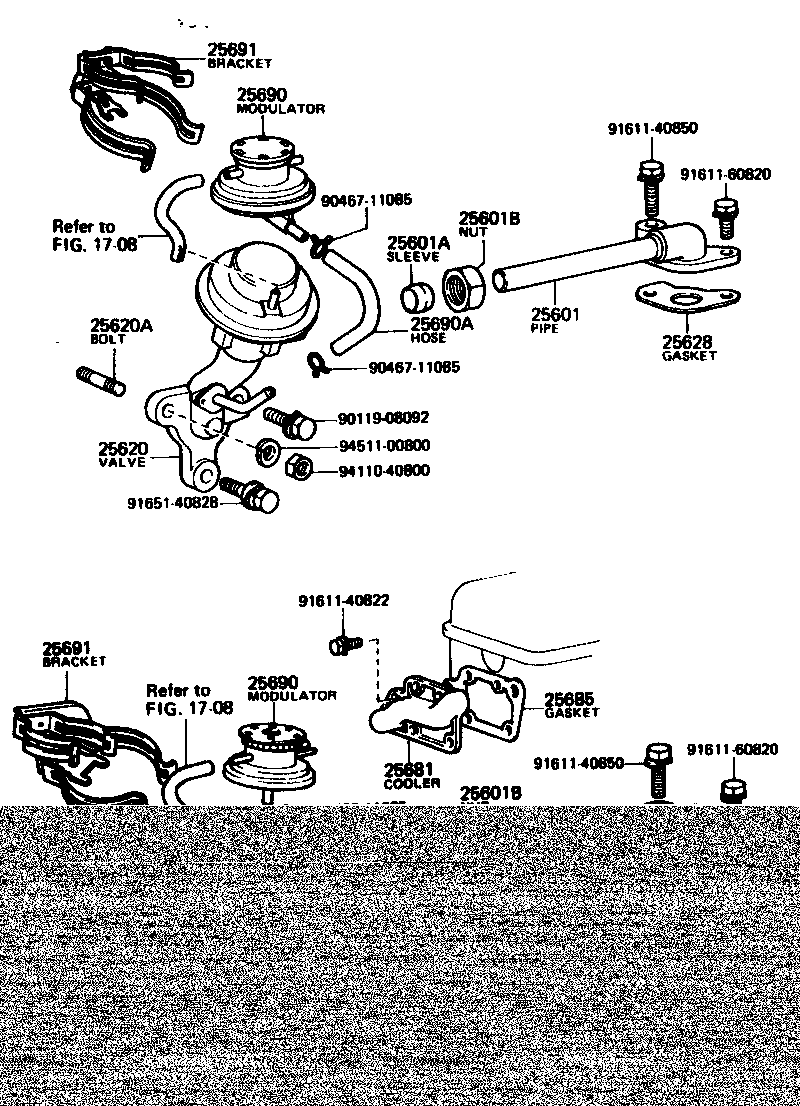 Toyota 25870-35010 MODULATOR ASSY, EGR VACUUM