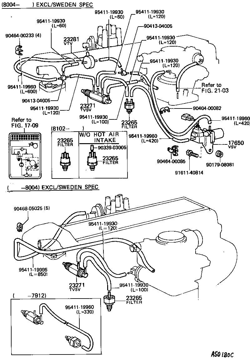 89570-26010 VALVE ASSY, VACUUM SWITCHING product image