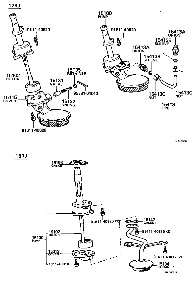 15104-54090 STRAINER SUB-ASSY, OIL product image