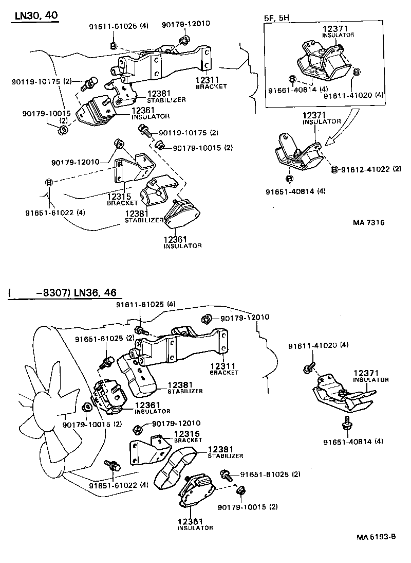 12311-34010 BRACKET, ENGINE MOUNTING, FRONT NO.1 RH product image
