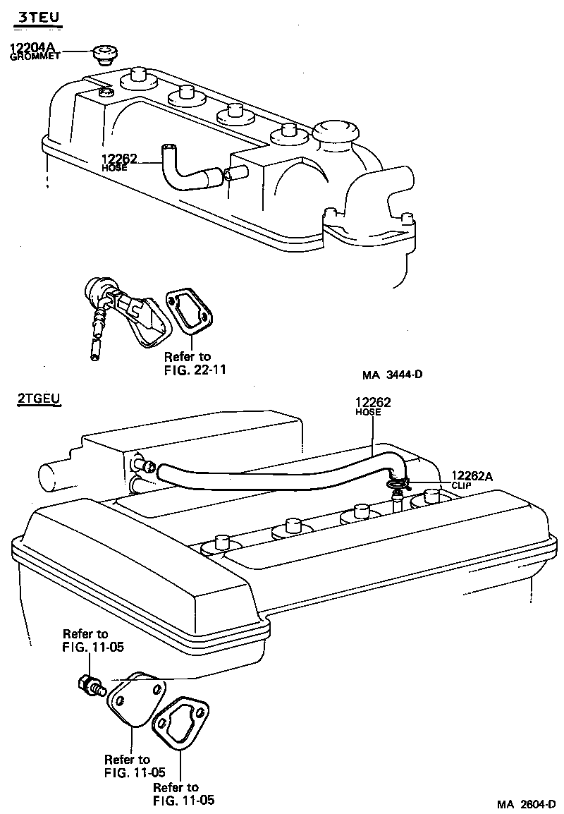 12203-41010 PIPE SUB-ASSY, VENTILATION product image