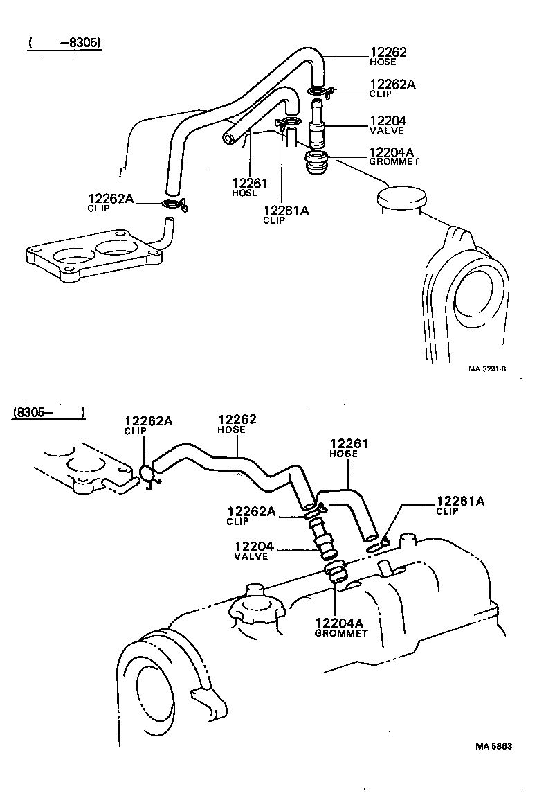 12261-88270 HOSE, VENTILATION, NO.3 product image