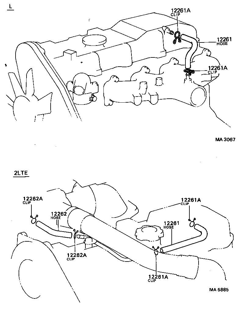 12203-41040 PIPE SUB-ASSY, VENTILATION product image