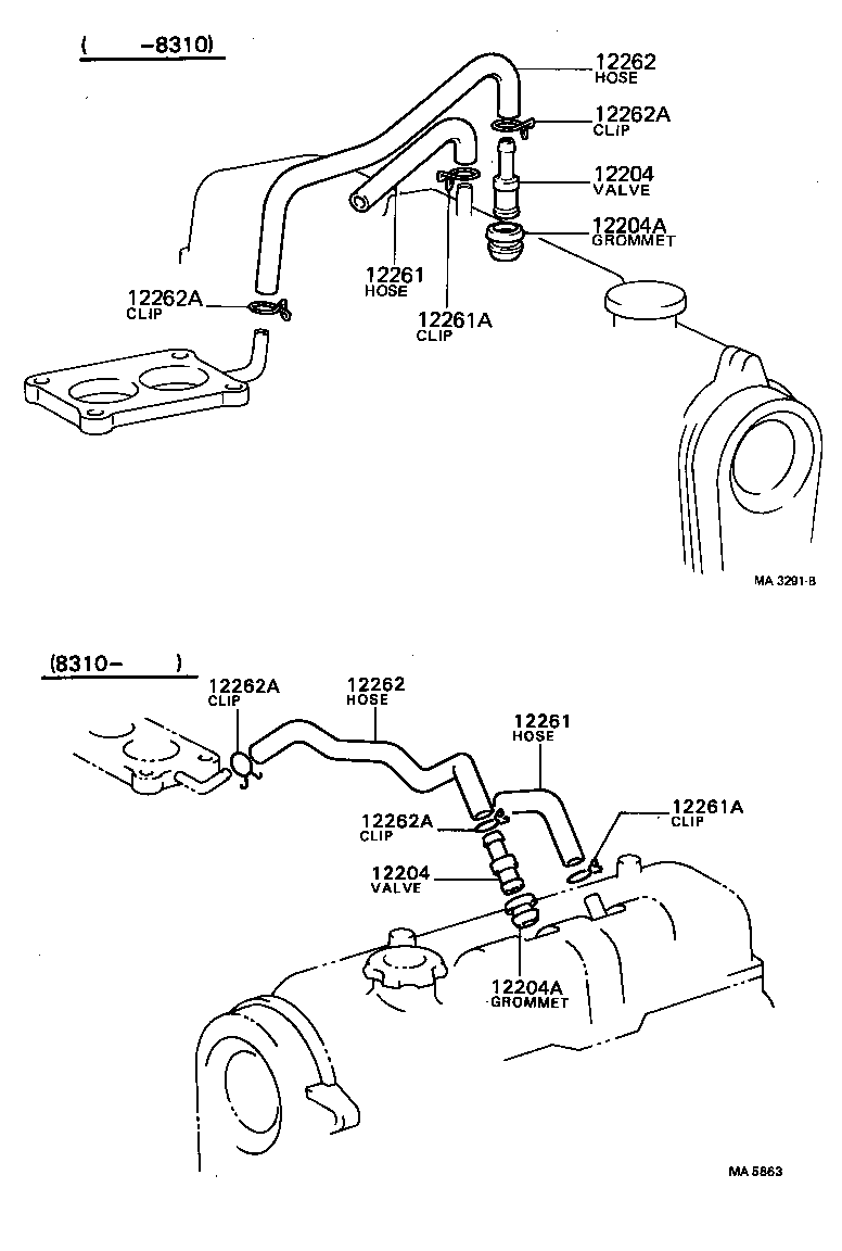 12262-72010 HOSE, VENTILATION, NO.2 product image