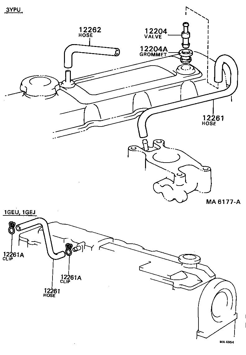 12262-70010 HOSE, VENTILATION, NO.2 product image