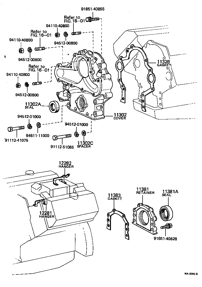 11321-52011 COVER SUB-ASSY, TIMING CHAIN OR BELT product image