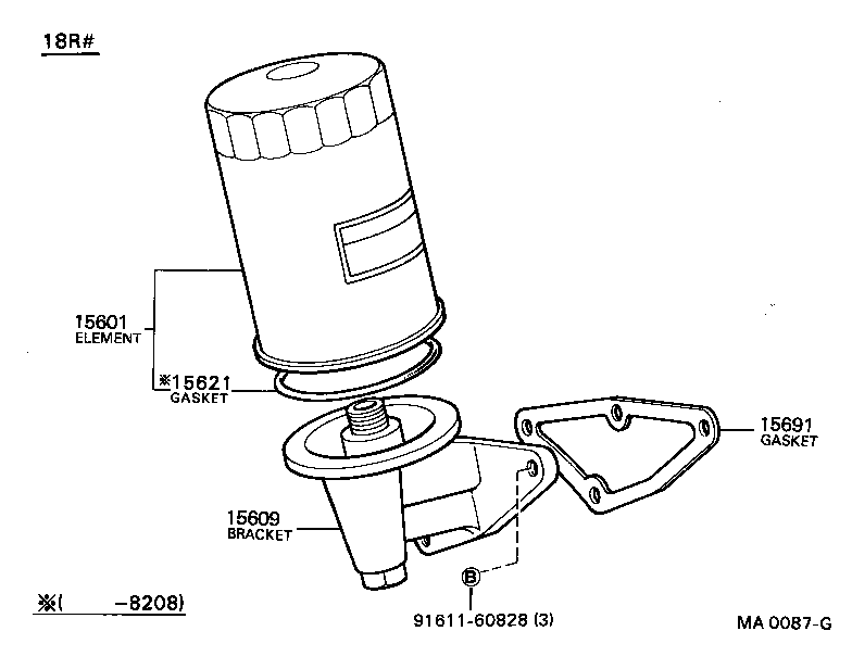 15609-54020 BRACKET SUB-ASSY, OIL FILTER product image