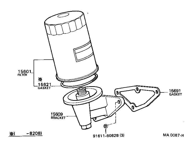 15601-44011 FILTER SUB-ASSY, OIL product image