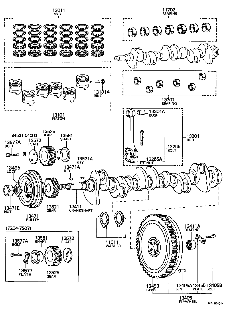 13085-47010 PISTON SUB-ASSY, W/PIN product image
