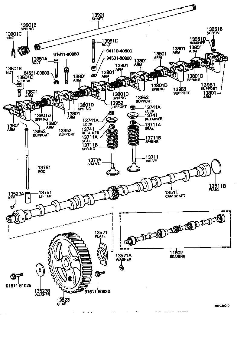 90116-08087 BOLT, STUD(FOR ROCKER SUPPORT) product image