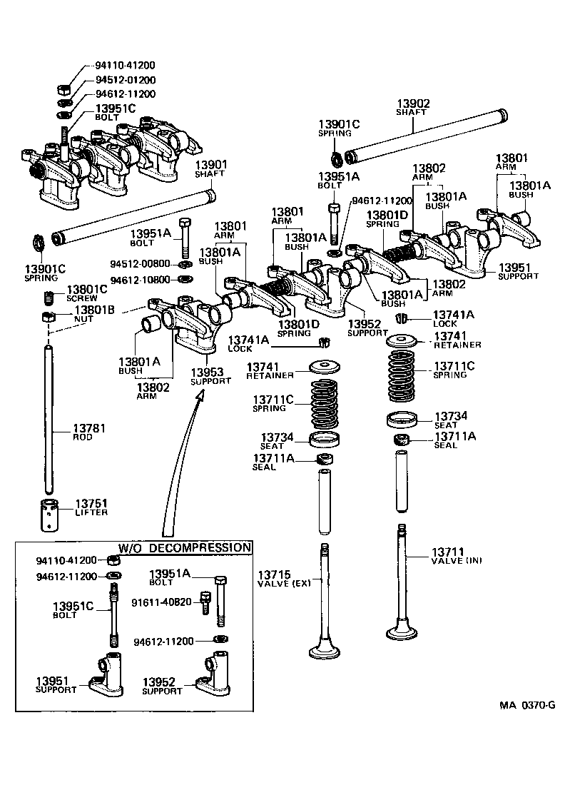 11802-77010 BEARING SET, CAMSHAFT product image