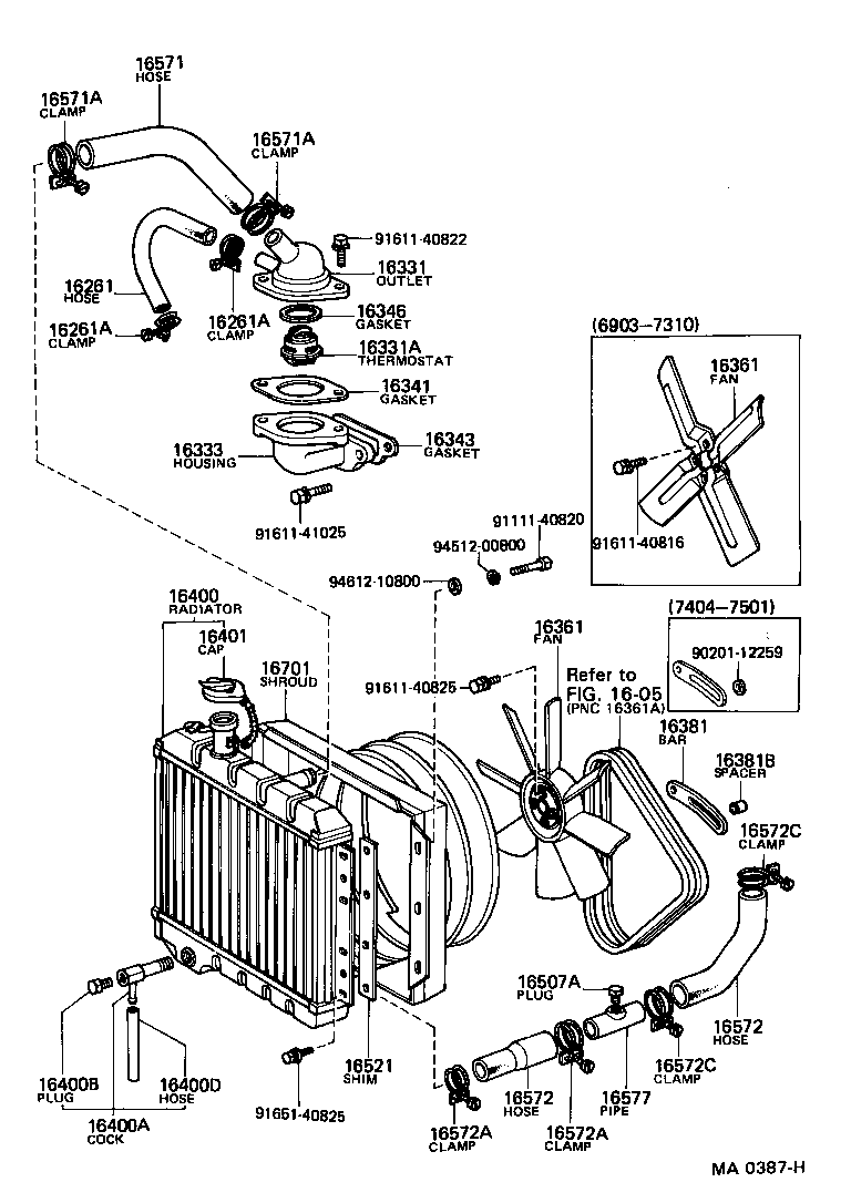16381-76020 BAR, FAN BELT ADJUSTING product image
