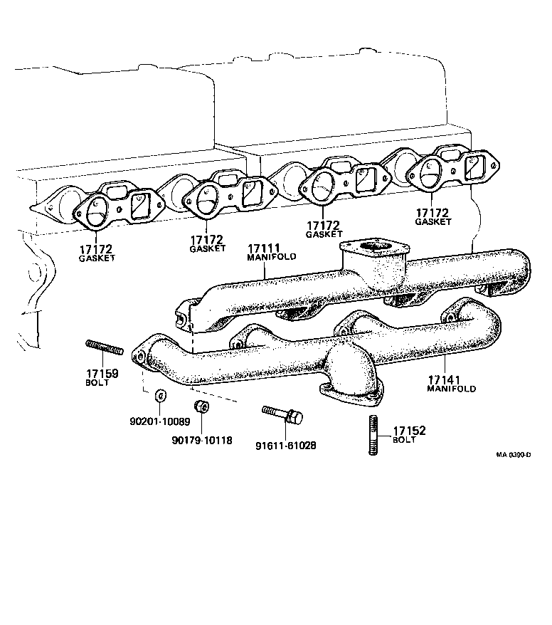 17111-76010 MANIFOLD, INTAKE product image