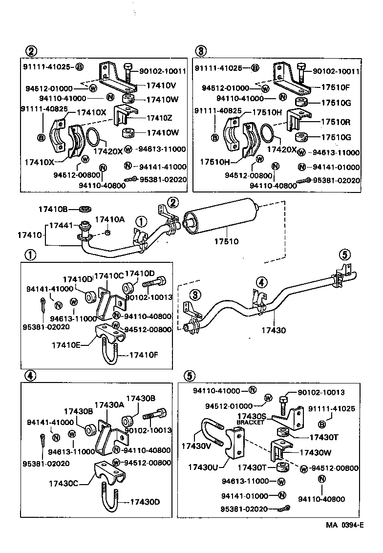 90117-08060 BOLT OR RING, EXHAUST PIPE FRONT (FOR FRONT) product image