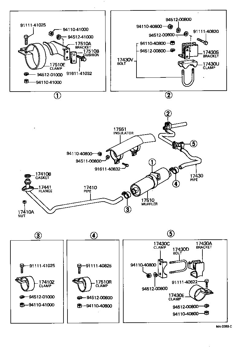17430-61060 PIPE ASSY, EXHAUST, TAIL product image