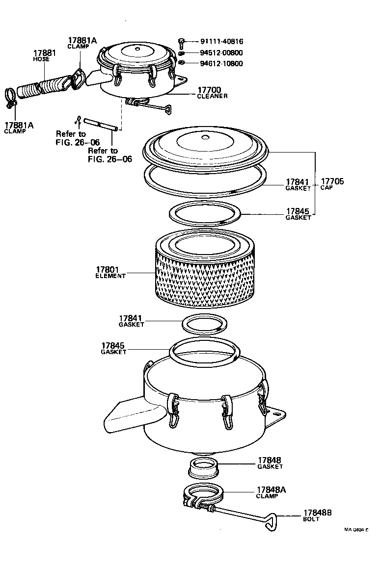 17705-60041 CAP SUB-ASSY, AIR CLEANER product image