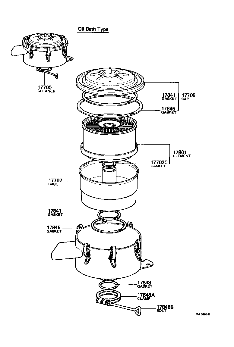 17705-60041 CAP SUB-ASSY, AIR CLEANER product image