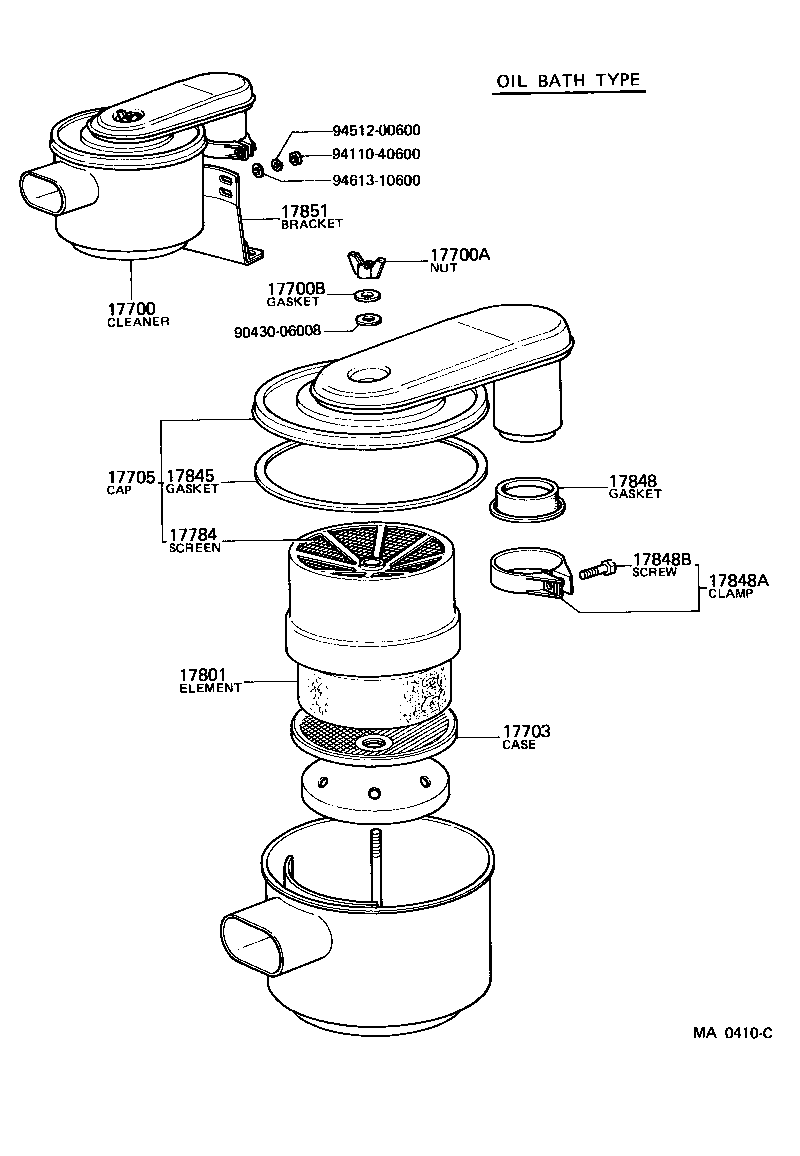 17705-60041 CAP SUB-ASSY, AIR CLEANER product image