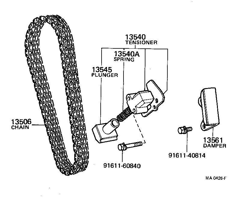 13562-34020 DAMPER, CHAIN VIBRATION, NO.2 product image