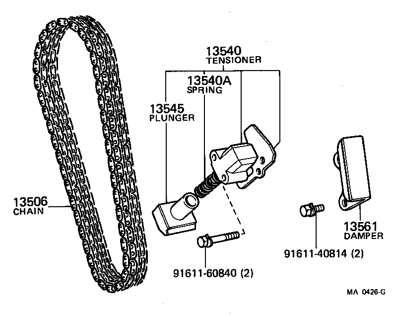 13561-45010 DAMPER, CHAIN VIBRATION, NO.1 product image