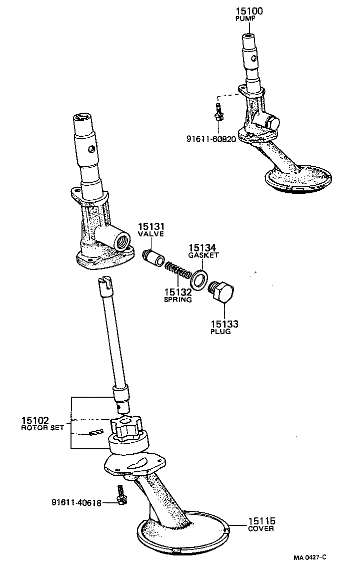 15012-25011 COVER, OIL PUMP product image