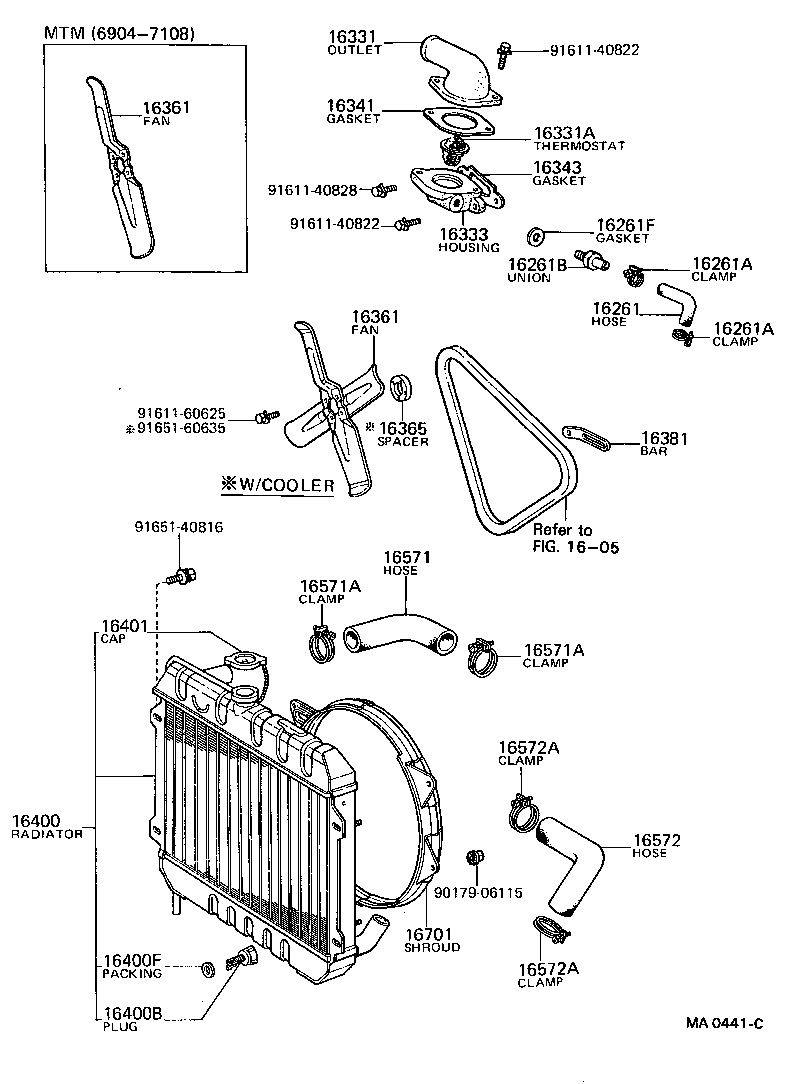 16381-24010 BAR, FAN BELT ADJUSTING product image