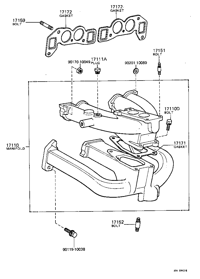 17110-13021 MANIFOLD ASSY product image