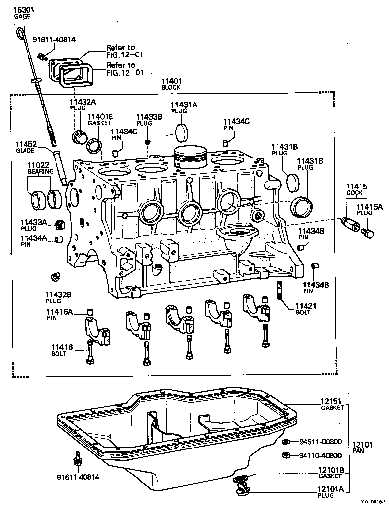 90116-08121 BOLT, STUD(FOR TIMING CHAIN COVER SET) product image