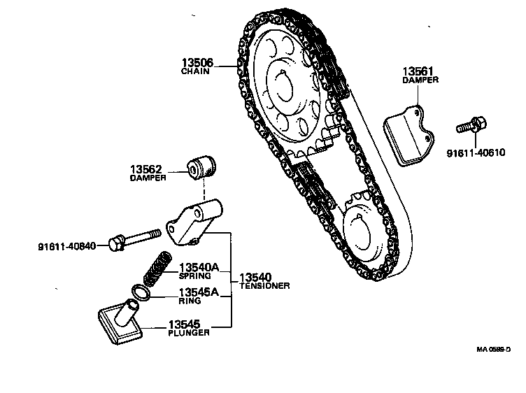13545-44010 PLUNGER, CHAIN TENSIONER product image