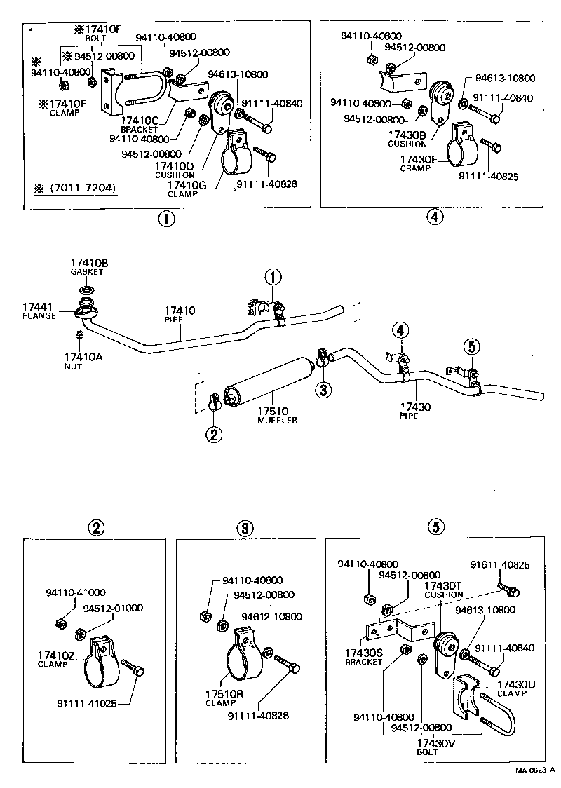 17430-61060 PIPE ASSY, EXHAUST, TAIL product image