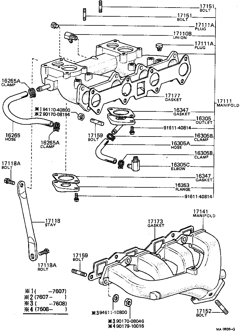 17101-25010 MANIFOLD, INTAKE product image