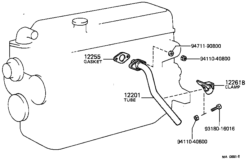 12251-48011 CLIP OR CLAMP(FOR VENTILATION HOSE) product image
