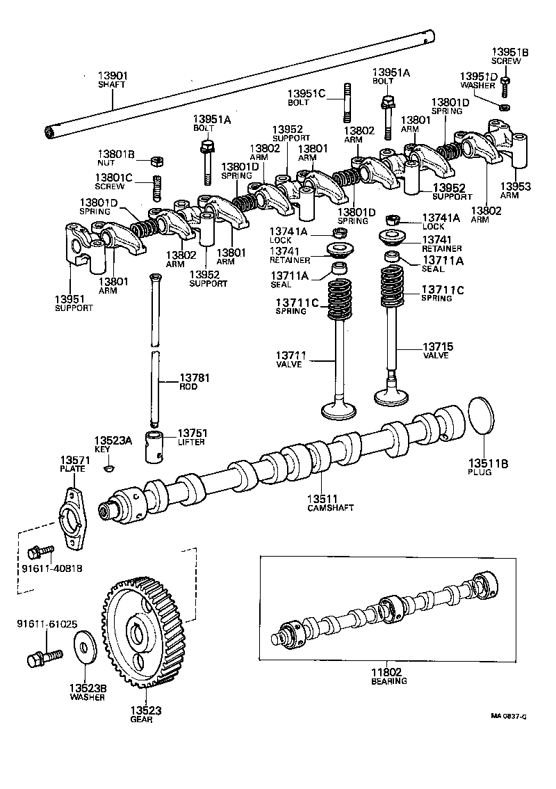 90116-08087 BOLT, STUD(FOR ROCKER SUPPORT) product image