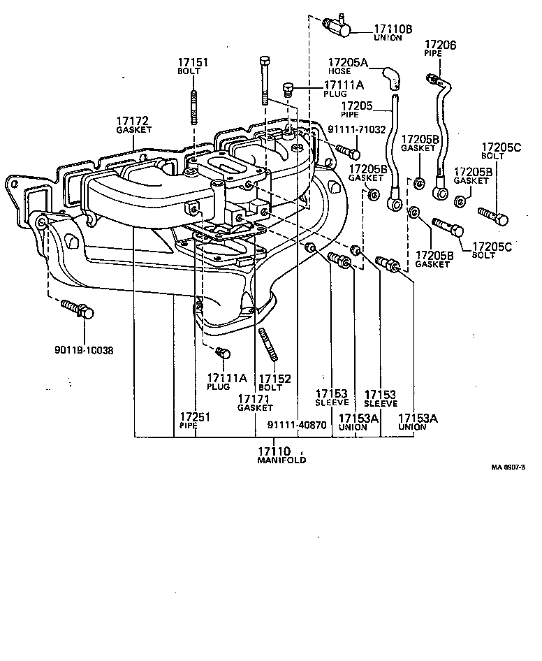 17110-31051 MANIFOLD ASSY product image