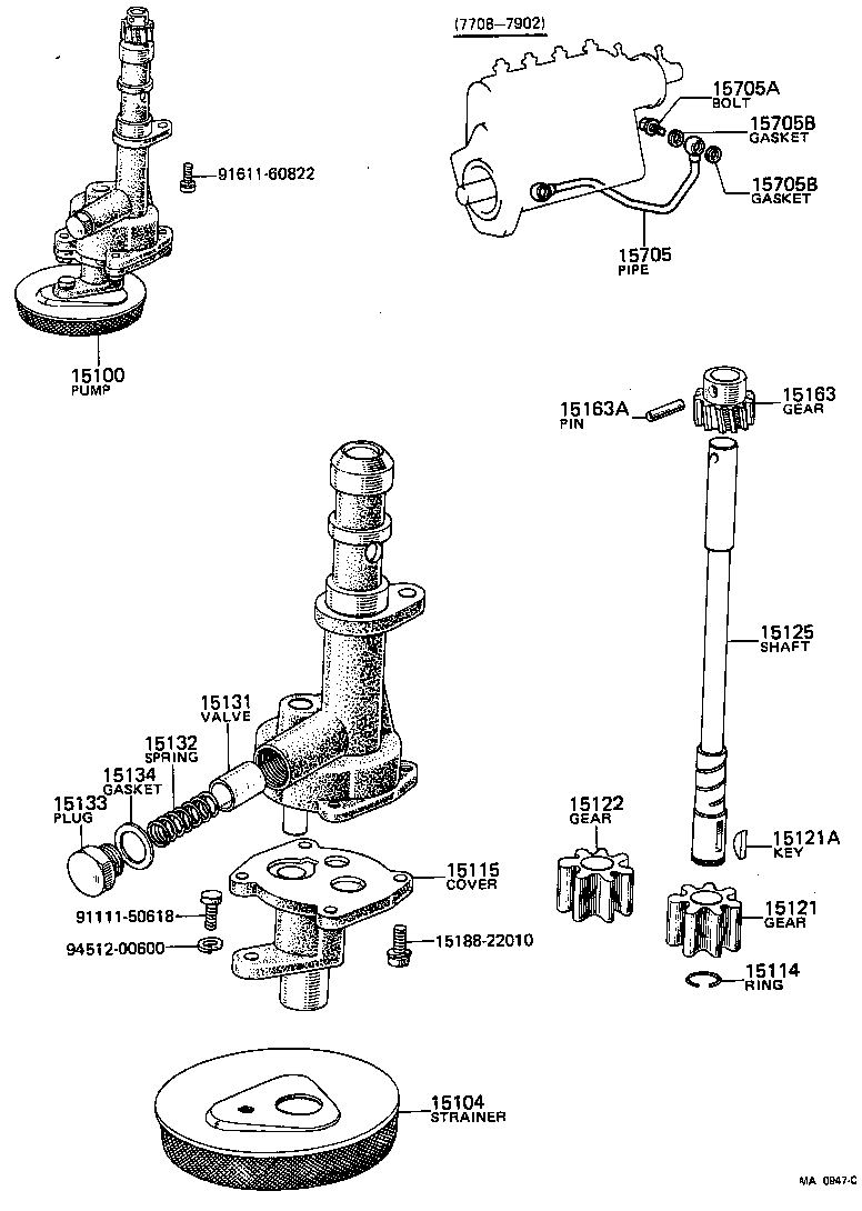 15103-46011 STRAINER SUB-ASSY, OIL product image