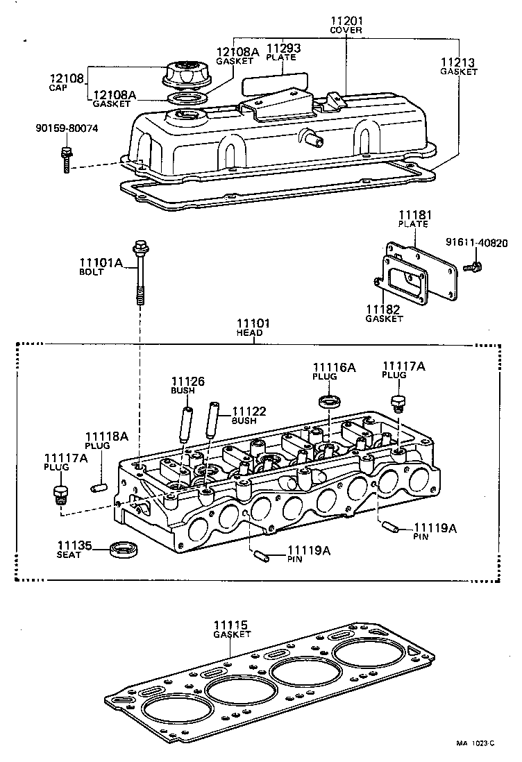 11101-49146 HEAD SUB-ASSY, CYLINDER product image