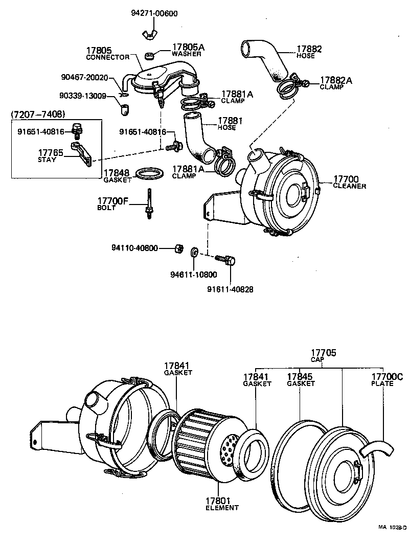 17700-48080 CLEANER ASSY, AIR product image