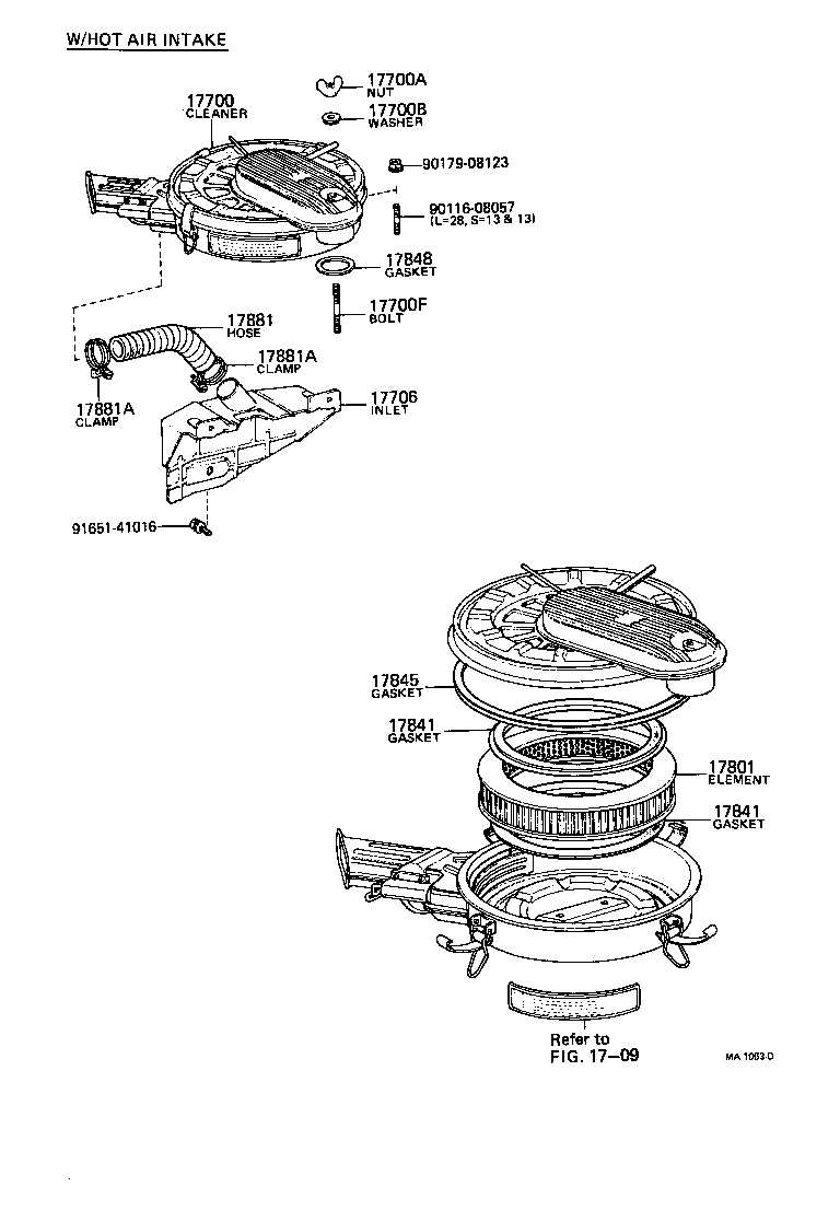 17700-45192 CLEANER ASSY, AIR product image