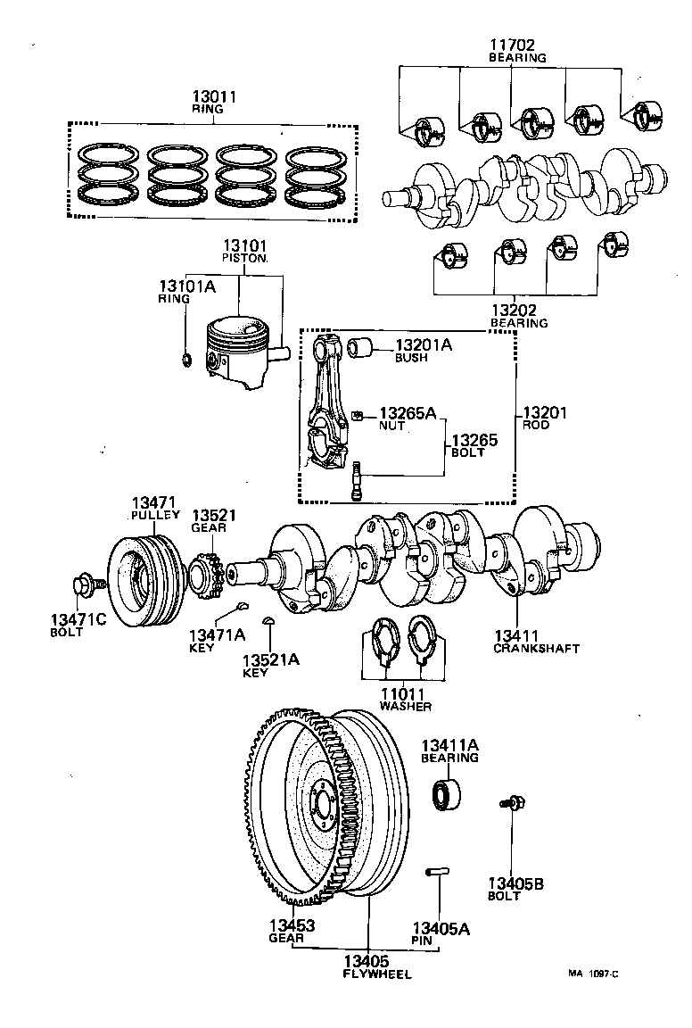 11705-33012 BEARING SET, CRANKSHAFT product image