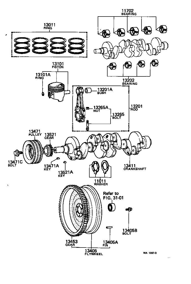 13477-38010 PULLEY, CRANKSHAFT, NO.2 product image