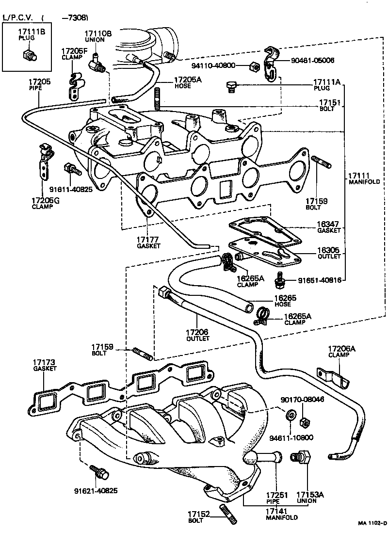 17101-25010 MANIFOLD, INTAKE product image