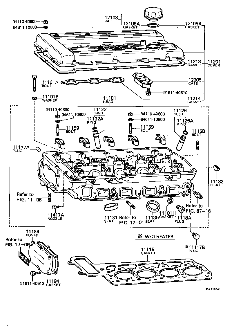 11101-29305 HEAD SUB-ASSY, CYLINDER product image