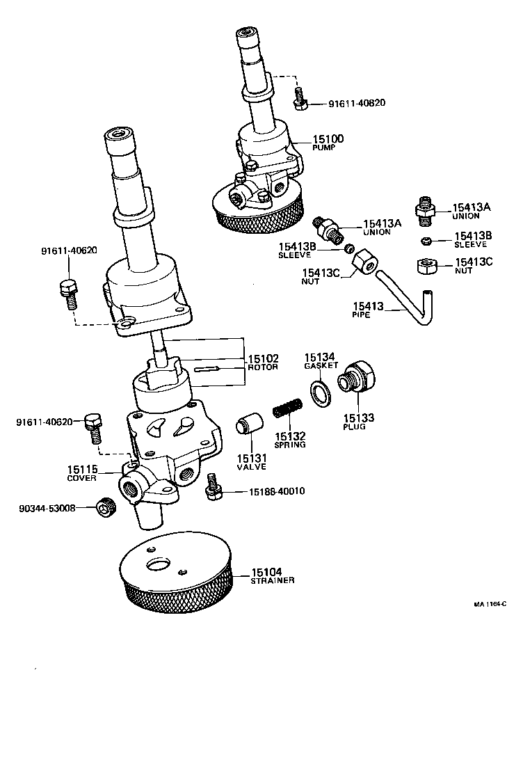 15012-31031 COVER, OIL PUMP product image