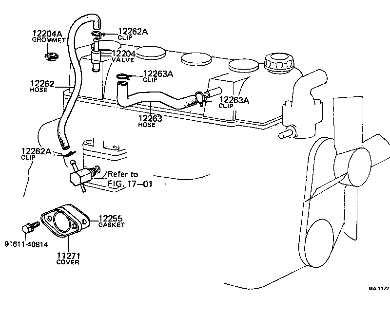 12204-31012 VALVE SUB-ASSY, VENTILATION product image