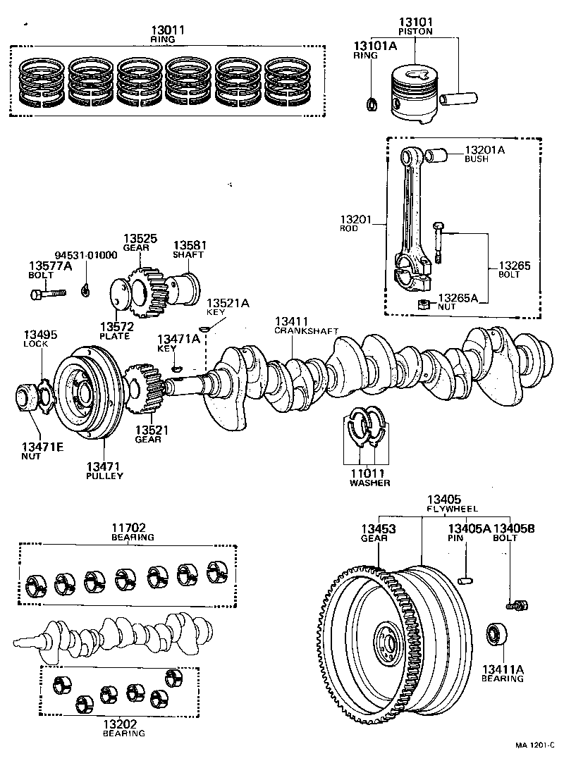 13085-47010 PISTON SUB-ASSY, W/PIN product image